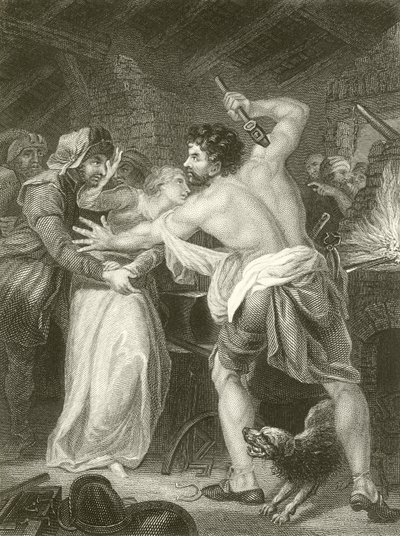 Wat Tyler Killing the Poll Tax Collector by English School