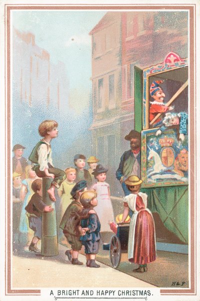 Watching a Punch and Judy Show by English School
