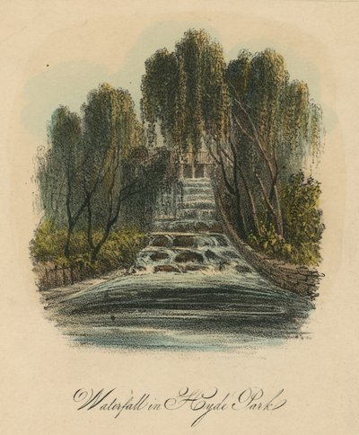 Waterfall in Hyde Park, London by English School