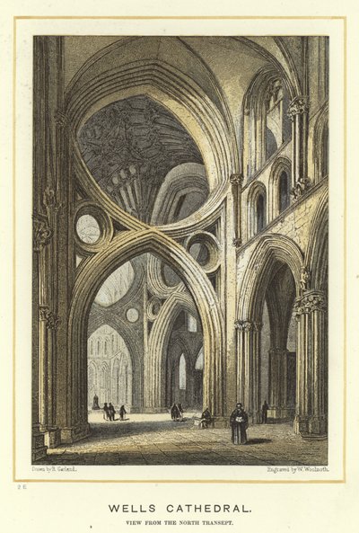 Wells Cathedral, View from the North Transept by English School