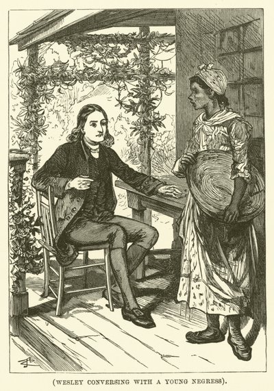 Wesley Conversing with a Young Negress by English School