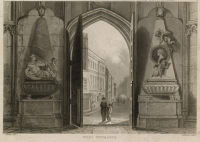 West entrance, Westminster Abbey, London by English School