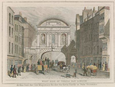 West Side of Temple Bar by English School