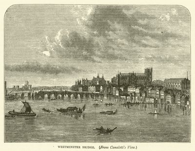 Westminster Bridge, from Canaletti