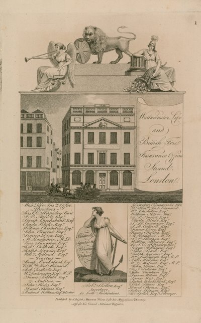 Westminster Life and British Fire Insurance Offices by English School