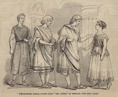 Westminster School - Scene from The Andria of Terence by English School