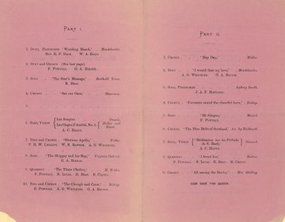 Westminster School Concert by English School