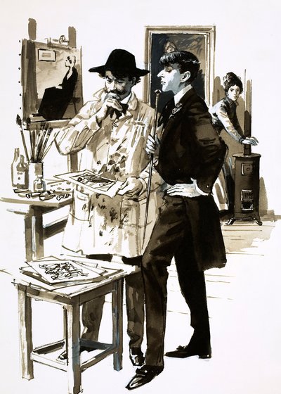 Whistler and Aubrey Beardsley by English School