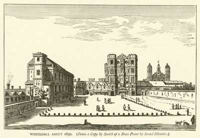 Whitehall About 1650, from a Copy by Smith of a Rare Print by Israel Silvestre by English School