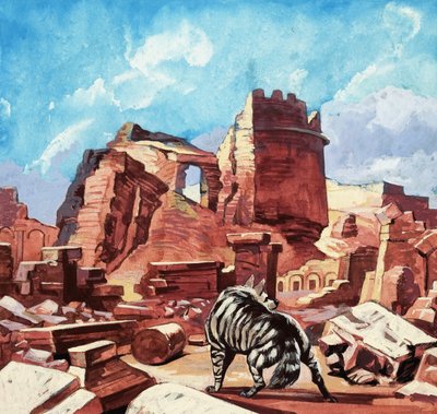 Wild Dog Among the Ruins by English School