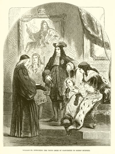William III Entrusting the Young Duke of Gloucester to Bishop Burnett by English School