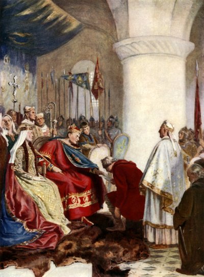 William I Granting a Charter to the City of London by English School