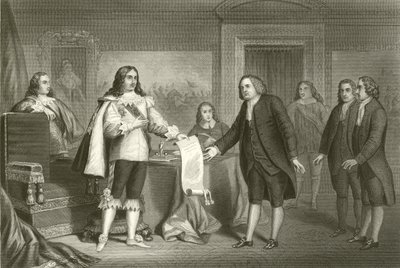 William Penn Receiving the Charter of Pennsylvania from Charles II by English School