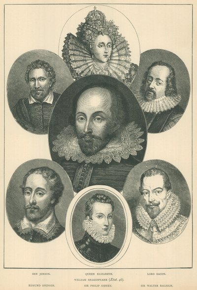 William Shakespeare and his contemporaries by English School