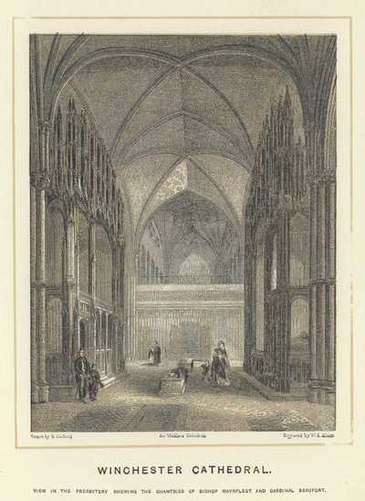 Winchester Cathedral, View in the Presbytery Showing the Chantries of Bishop Waynfleet and Cardinal Beaufort by English School