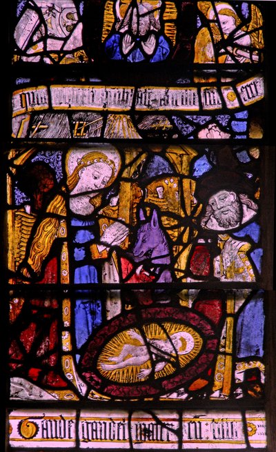 Window depicting the Nativity by English School