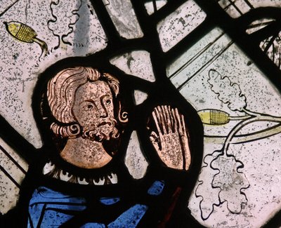 Window depicting a donor by English School