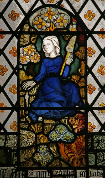 Window depicting Eve in the Garden of Eden by English School