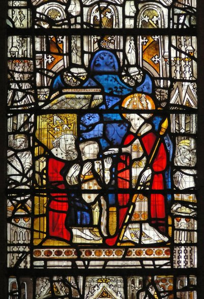 Window depicting St Martin casting out a devil by English School