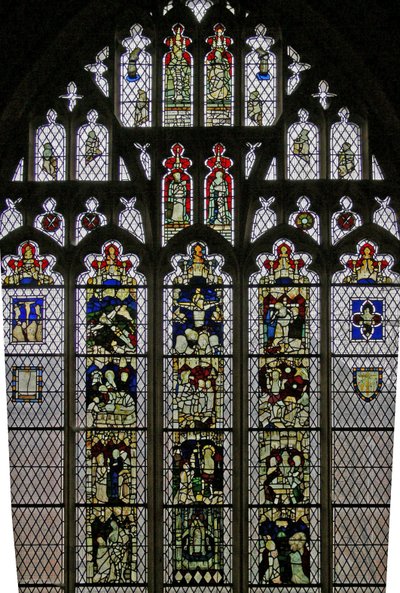 Window Ww depicting Fragments and Panels Reassembled by Eric Milner-White 1955-57 by English School
