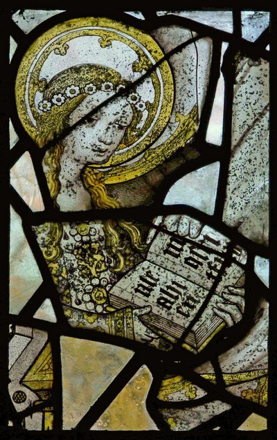 Window depicting St Anne Teaching the Virgin to read (detail) by English School