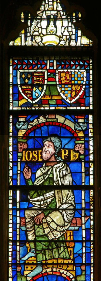 Window depicting a genealogical figure: Joseph by English School
