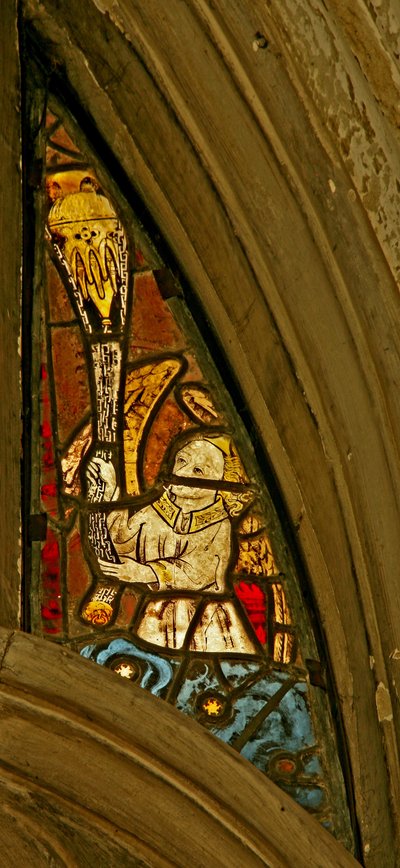 Window depicting an angel with a censer by English School