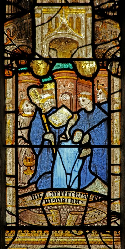 Window 5 depicting St Neot becomes a monk by English School