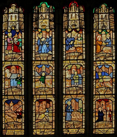 Window 5 depicting St Neot window by English School