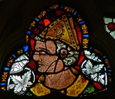 Window 2 depicting St Cuthbert by English School