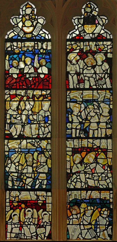 Window depicting the angelic Hierarchy by English School