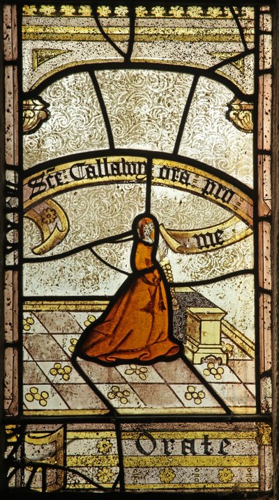 Window depicting a donor - Calloway by English School