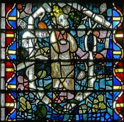 Window w16 depicting a king on the Tree of Jesse by English School