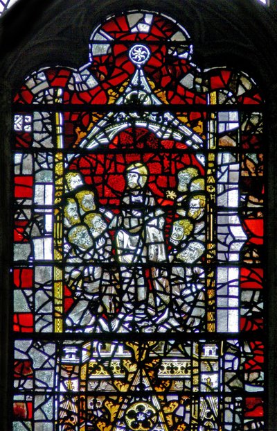 Window depicting Christ Teaching His disciples by English School