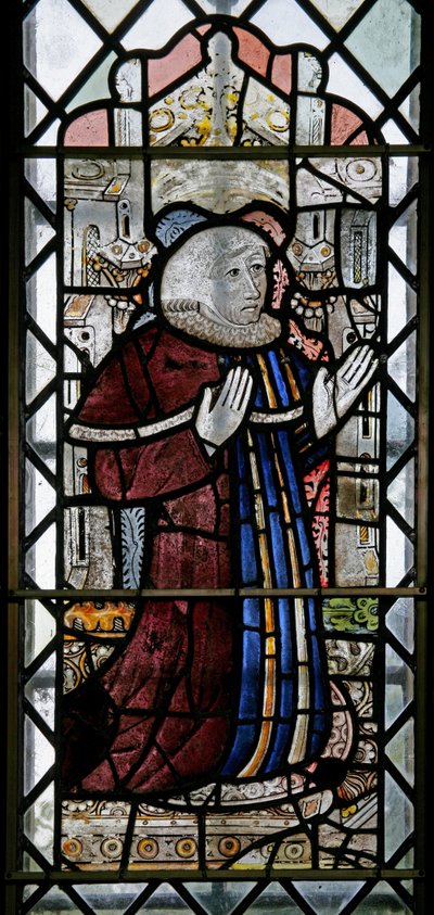Window w3 depicting a donor - John Haugh by English School