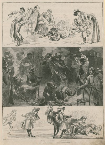 Winter Amusements on the Serpentine, Hyde Park, London by English School
