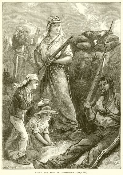 Within the Fort of Futtehgurh by English School