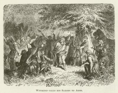 Widukind Calls His Saxons to Arms by English School