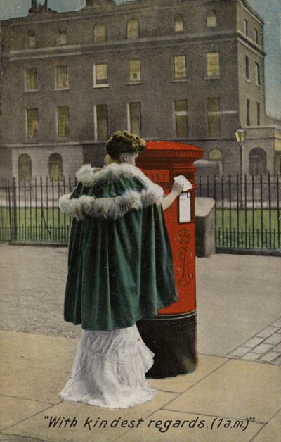 Woman Posting a Letter by English School