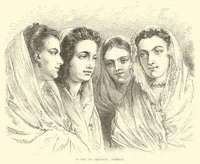 Women of Chioggia, Venice by English School