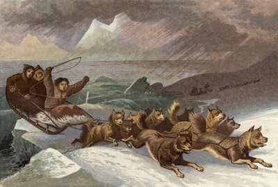 Wonderful Escape on the Breaking up of the Ice by English School