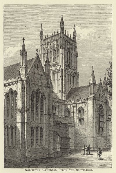 Worcester Cathedral, from the northeast by English School