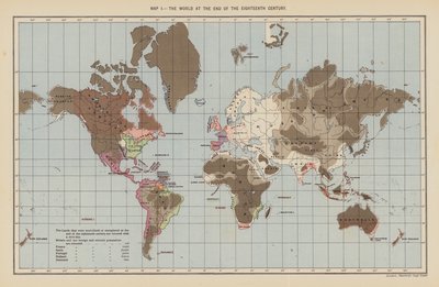 World at the end of the Eighteenth Century by English School
