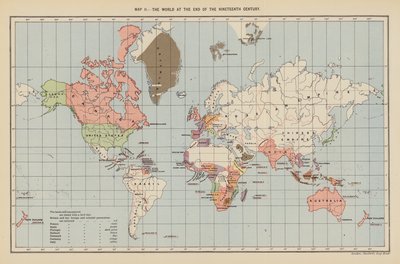 World at the end of the nineteenth century by English School