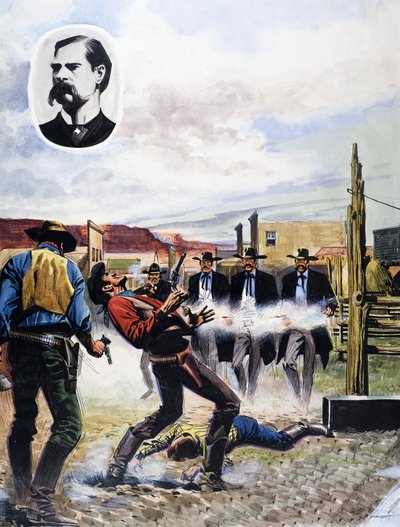 Wyatt Earp and the Battle of the OK Corral by English School