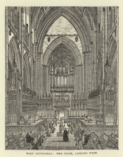 York Cathedral, the Choir, Looking West by English School