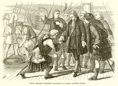 Young Moidart swearing Allegiance to Prince Charles Stuart by English School