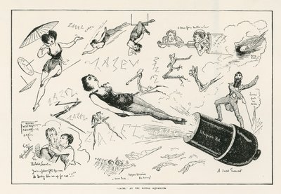 Zazel the Human Cannonball at the Royal Aquarium by English School