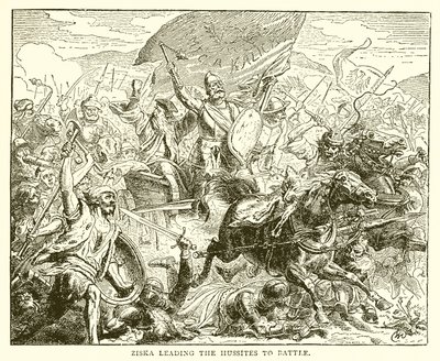 Ziska Leading the Hussites to Battle by English School