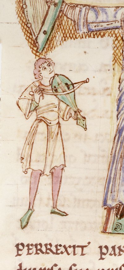 Detail of an inhabited initial 